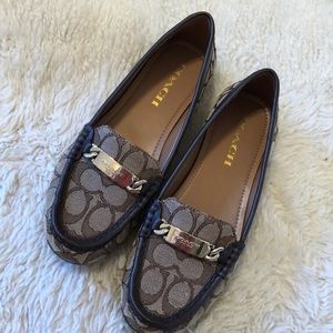 Coach Leather and Canvas Loafers